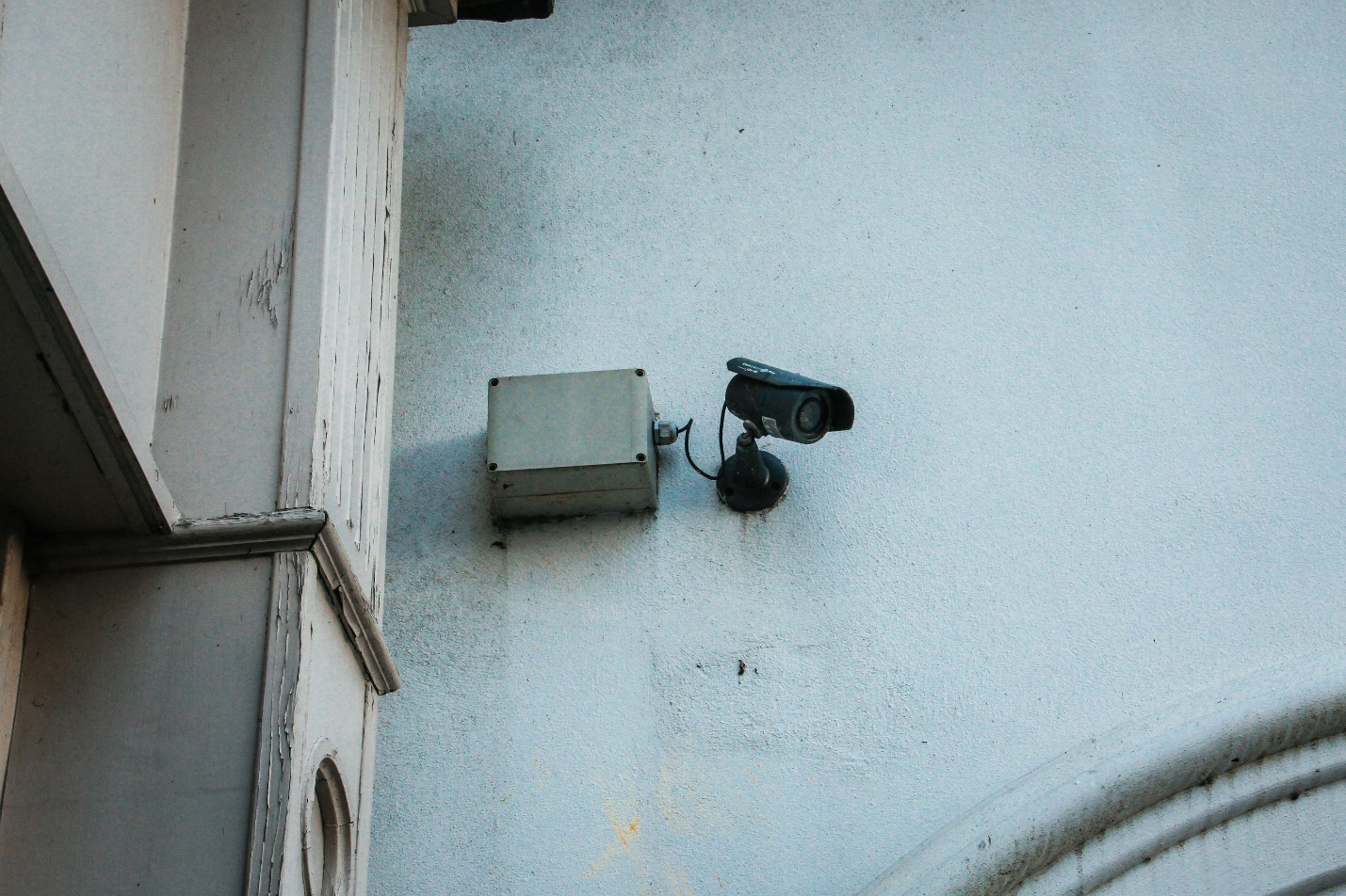 A CCTV surveillance camera installation