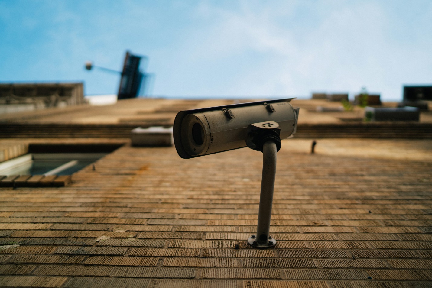 A CCTV surveillance camera installation