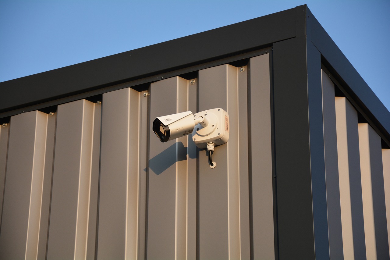 A single CCTV camera angled to the side