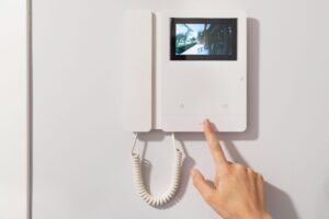 A modern intercom system with video and access control features