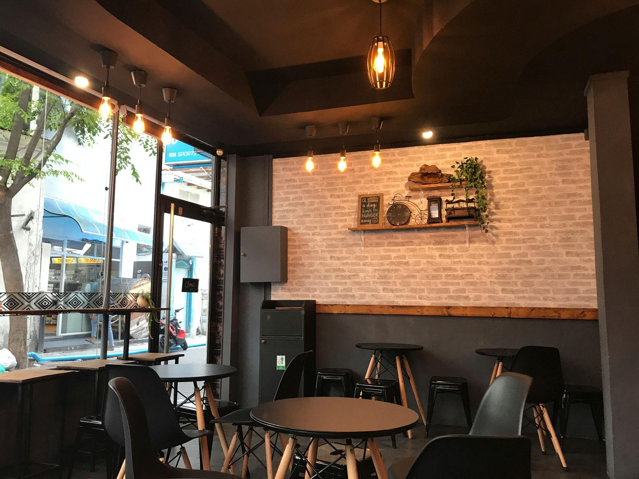A well-lit and secure restaurant interior