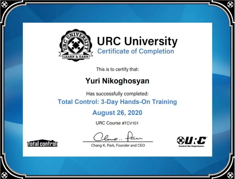 total control certification